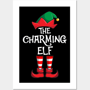 Charming Elf Matching Family Christmas Posters and Art